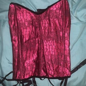 SOLD -Jacquard and velvet corset